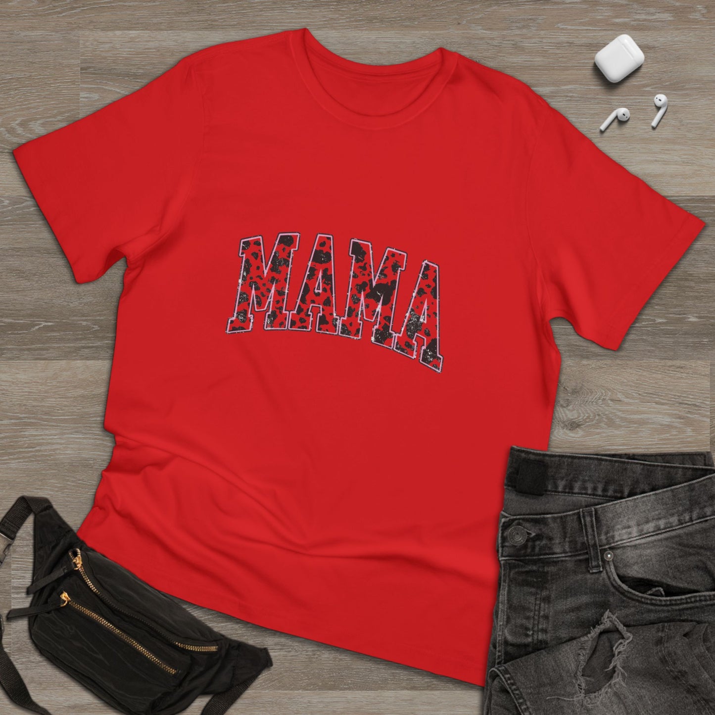 Mama Cow Print Unisex Deluxe T-Shirt - Perfect Gift for Moms