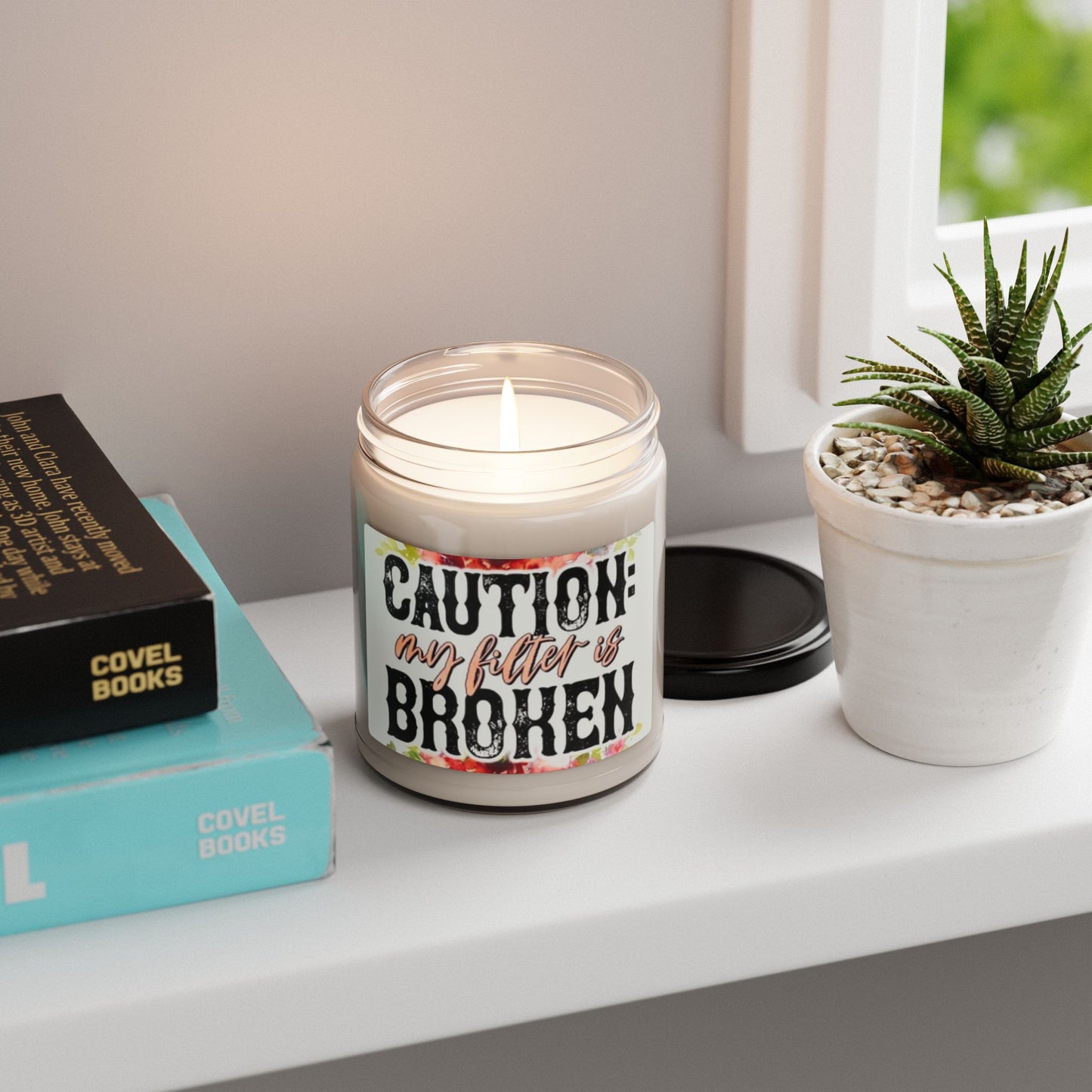 Caution: My Filter is Broken Scented Soy Candle - 9oz Aromatherapy